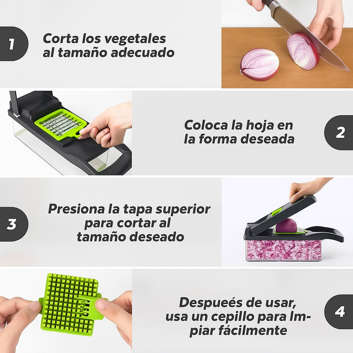 Rebanador De Verduras 14 Piezas Premium