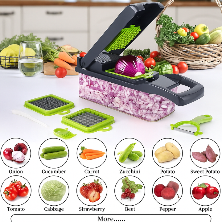 Rebanador De Verduras 14 Piezas Premium